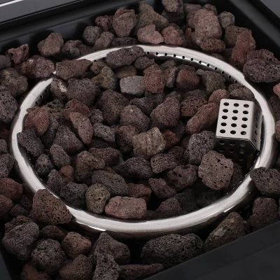 Elwick Outdoor 40000 BTU Iron Square Fire Pit Black - Christopher Knight Home 2 Elwick Outdoor 40000 BTU Iron Square Fire Pit Black - Christopher Knight Home - Image 2