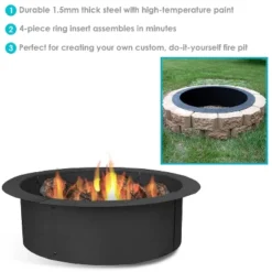 Sunnydaze Decor Sunnydaze Outdoor Heavy-Duty Steel Portable Above Ground Or In-Ground Round Fire Pit Liner Ring - Black 13 Sunnydaze Decor Sunnydaze Outdoor Heavy-Duty Steel Portable Above Ground Or In-Ground Round Fire Pit Liner Ring - Black -Deals Patio Elegance Store GUEST 007b54d1 56cb 4c2b a419 50f4ff68b816