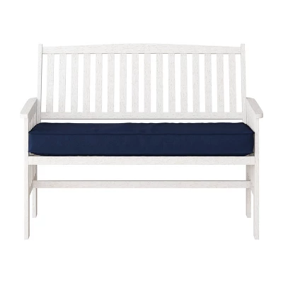 Outdoor Bench - Whitewash - CorLiving 7 Outdoor Bench - Whitewash - CorLiving - Image 7