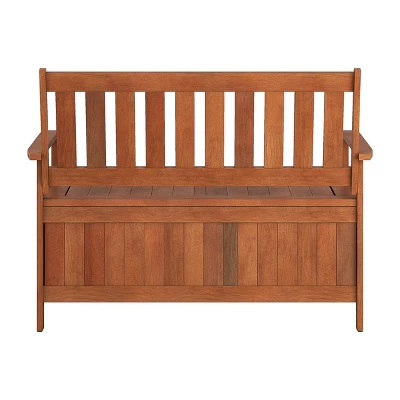 Outdoor Storage Bench - Natural - CorLiving 7 Outdoor Storage Bench - Natural - CorLiving - Image 7