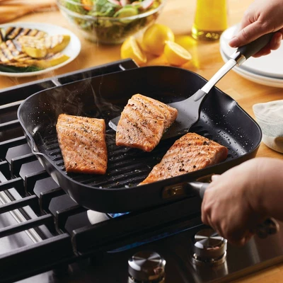 Anolon Advanced Home 11" Deep Square Grill Pan With Pour Spouts Moonstone 1 Anolon Advanced Home 11" Deep Square Grill Pan With Pour Spouts Moonstone