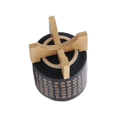 5.25" Ceramic Planter On Stand Brown - Sagebrook Home 4 5.25" Ceramic Planter On Stand Brown - Sagebrook Home - Image 4