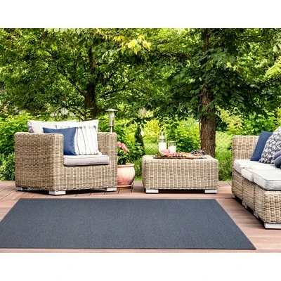 Liora Manne Avalon Indoor/Outdoor Rug Navy 3 Liora Manne Avalon Indoor/Outdoor Rug Navy - Image 3