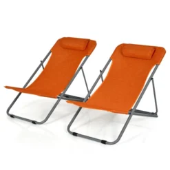 Tangkula 2 PCS Beach Chair Lounger Reclining Folding Chair W/3-Position Adjustable Backrest Blue/Orange/Green 20 Tangkula 2 PCS Beach Chair Lounger Reclining Folding Chair W/3-Position Adjustable Backrest Blue/Orange/Green -Deals Patio Elegance Store GUEST 03db1fa5 3050 4f7a a4f9 31d4b038932a