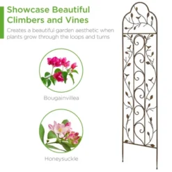 Best Choice Products Set Of 2 60x15in Iron Arched Garden Trellis Fence Panel W/ Branches, Birds For Climbing Plants -Deals Patio Elegance Store GUEST 04d04023 35e4 4187 9291 211afa56bcaf