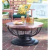Plow & Hearth - Hammered Copper Fire Pit With Lid Converts To Table