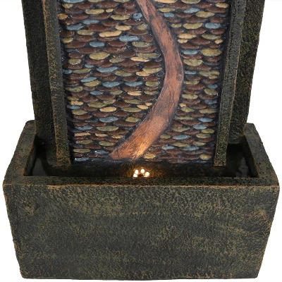 Sunnydaze Decor Sunnydaze 39"H Electric Polyresin And Fiberglass Modern Road Column Outdoor Water Fountain With LED Lights 4 Sunnydaze Decor Sunnydaze 39"H Electric Polyresin And Fiberglass Modern Road Column Outdoor Water Fountain With LED Lights - Image 4