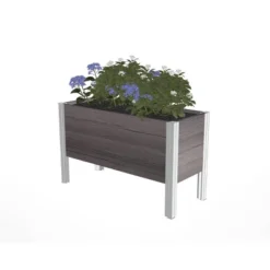 Vita 16"x39" Wide Rectangular Vinyl URBANA Greens Planter Box Espresso -Deals Patio Elegance Store GUEST 05df6c98 0987 49ef b392 289012b03bfa