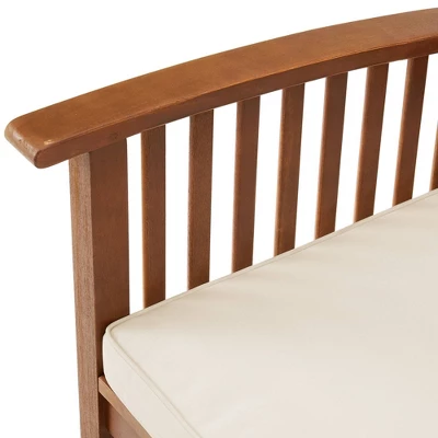 Lyndon 2pk Eucalyptus Wood Patio Chairs With Cushions - Light Brown - Alaterre Furniture 5 Lyndon 2pk Eucalyptus Wood Patio Chairs With Cushions - Light Brown - Alaterre Furniture - Image 5