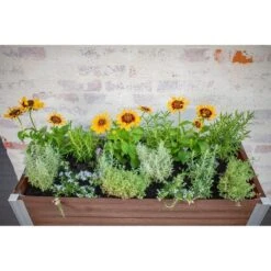 Vita 16"x39" Wide Rectangular Vinyl URBANA Greens Planter Box Espresso -Deals Patio Elegance Store GUEST 080aa11e 30ba 4d4c 89cd 8ceed494f672