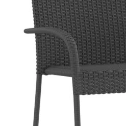 Emma And Oliver Stacking All-Weather Wicker Wrapped Powder Coated Steel Patio Club Chairs For Indoor And Outdoor Use -Deals Patio Elegance Store GUEST 08593f72 5659 4fbe bad7 08d87130870b
