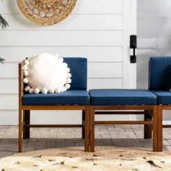 3pc Modular Acacia Wood Patio Chat Set With Cushions - Saracina Home 28 3pc Modular Acacia Wood Patio Chat Set With Cushions - Saracina Home -Deals Patio Elegance Store GUEST 08ef0f7d 7bb9 4ea9 a1ae 96628aa98d4f