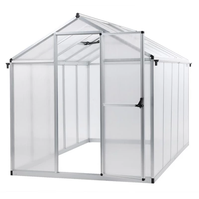 Aoodor Walk-In Greenhouse Polycarbonate Panel Hobby Greenhouses With Aluminum Frame Heavy Duty 8 Aoodor Walk-In Greenhouse Polycarbonate Panel Hobby Greenhouses With Aluminum Frame Heavy Duty - Image 8