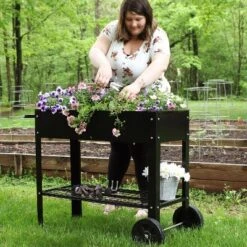 Sunnydaze Decor Sunnydaze Outdoor Galvanized Steel Raised Mobile Elevated Planter Cart With Handlebar And Wheels - 43" -Deals Patio Elegance Store GUEST 0980c77e b09c 45a1 8b53 a1d02610080e