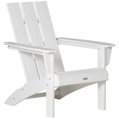 Outsunny Plastic Adirondack Chair, HDPE Lounger Chair Outdoor Fire Pit Seating With High Back And Wide Seat For Patio, Backyard, Garden, Lawn 6 Outsunny Plastic Adirondack Chair, HDPE Lounger Chair Outdoor Fire Pit Seating With High Back And Wide Seat For Patio, Backyard, Garden, Lawn - Image 6