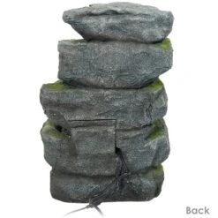 Sunnydaze Decor Sunnydaze 24"H Electric Polyresin And Fiberglass Tiered Stone Waterfall Outdoor Water Fountain With LED Lights -Deals Patio Elegance Store GUEST 0a7d45d2 198f 4c73 935a 8c06dd03a13f