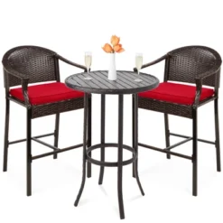 Best Choice Products 3-Piece Outdoor Wicker Bistro Bar Height Set For Patio, Garden W/ Barstools, Steel Frame 16 Best Choice Products 3-Piece Outdoor Wicker Bistro Bar Height Set For Patio, Garden W/ Barstools, Steel Frame -Deals Patio Elegance Store GUEST 0b05c66e c75d 419a a7d4 71598b3619a2