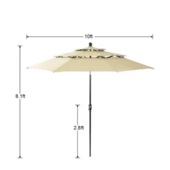 10' X 10' Outdoor 3-Tier Patio Market Umbrella - Captiva Designs -Deals Patio Elegance Store GUEST 0b60ad63 3c09 4249 bde5 bba8b5e7f54a
