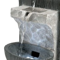 14" Modern Cascading Tabletop Fountain With LED Lights Gray - Alpine Corporation -Deals Patio Elegance Store GUEST 0be2b272 66af 4cb8 98e1 1b2c999b43d4