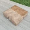 Sheila Wenzel-Ganny Two Toned Tan Texture Outdoor Floor Cushion - Deny Designs