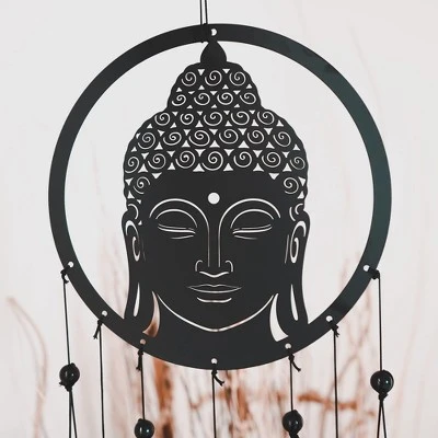 Dawhud Direct 28" H Eternal Zen Buddha Wind Chimes - Black 1 Dawhud Direct 28" H Eternal Zen Buddha Wind Chimes - Black