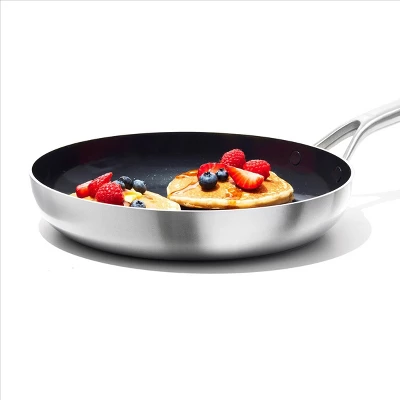 OXO 12" Mira Tri-Ply Stainless Steel Non-Stick Open Frypan Silver 2 OXO 12" Mira Tri-Ply Stainless Steel Non-Stick Open Frypan Silver - Image 2