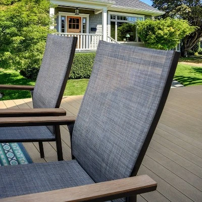 7pc Patio Set With Steel Table & Lightweight Aluminum Frame Sling Chairs - Captiva Designs 5 7pc Patio Set With Steel Table & Lightweight Aluminum Frame Sling Chairs - Captiva Designs - Image 5