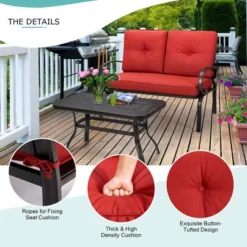Costway 2PC Patio LoveSeat Coffee Table Furniture Set Bench W/ Cushions 16 Costway 2PC Patio LoveSeat Coffee Table Furniture Set Bench W/ Cushions -Deals Patio Elegance Store GUEST 0f078e25 5df3 4b50 a957 57d0de9c2722