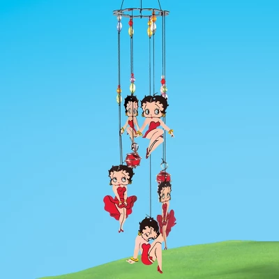 Collections Etc Betty Boop Metal And Colorful Beads Wind Chime 1 Collections Etc Betty Boop Metal And Colorful Beads Wind Chime