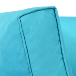 5pc Wicker Patio Sectional Seating Set With Cushions - Espresso/Blue - GODEER -Deals Patio Elegance Store GUEST 0feb523a a942 45f9 87e5 7b59f3e255fa