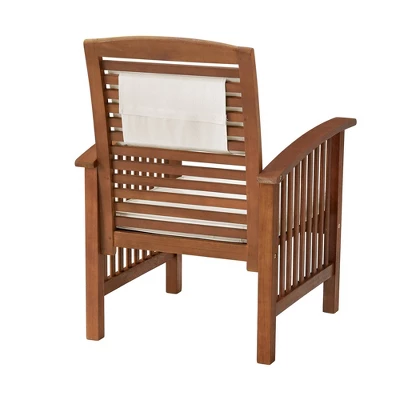 Lyndon 2pk Eucalyptus Wood Patio Chairs With Cushions - Light Brown - Alaterre Furniture 3 Lyndon 2pk Eucalyptus Wood Patio Chairs With Cushions - Light Brown - Alaterre Furniture - Image 3
