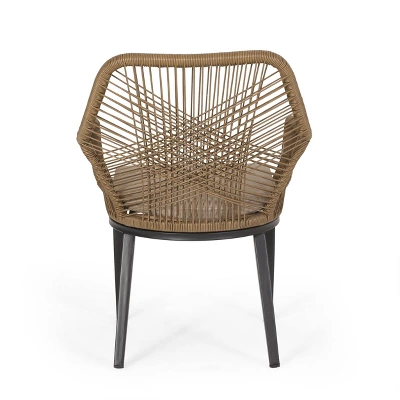 Russel 3pc Outdoor Wicker 2 Seater Chat Set - Light Brown/Beige - Christopher Knight Home 8 Russel 3pc Outdoor Wicker 2 Seater Chat Set - Light Brown/Beige - Christopher Knight Home - Image 8