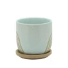 Sagebrook Home Arch Ceramic Planter Pot With Saucer