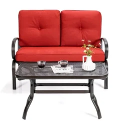Costway 2PC Patio LoveSeat Coffee Table Furniture Set Bench W/ Cushions 19 Costway 2PC Patio LoveSeat Coffee Table Furniture Set Bench W/ Cushions -Deals Patio Elegance Store GUEST 13124be4 16d6 40ee b014 53c2e1559168