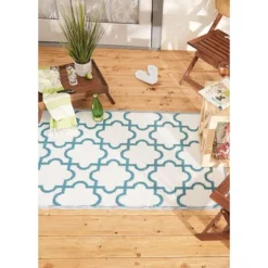 DII Design Imports Indoor Outdoor 3 X 6 Ft Reversible Lattice Woven Rectangular Runner Rug For Decks, Patios, Living Rooms, & Kitchens, Storm Blue -Deals Patio Elegance Store GUEST 134f3be2 c42d 4634 b30a 6e41a5a11515