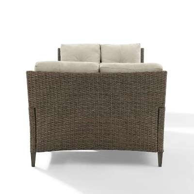 Rockport 3pc Outdoor Wicker Loveseat Seating Set - Crosley 3 Rockport 3pc Outdoor Wicker Loveseat Seating Set - Crosley - Image 3