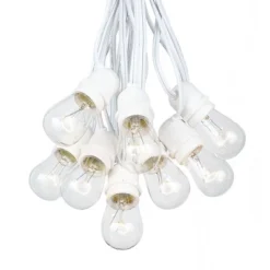 Novelty Lights Edison Outdoor String Lights With 50 In-Line Sockets White Wire 100 Feet -Deals Patio Elegance Store GUEST 14b268f9 0655 4fcd 82e2 6a8c0bed828c
