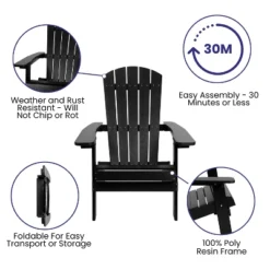 Flash Furniture 2 Pack Charlestown All-Weather Poly Resin Folding Adirondack Chairs With Side Table 16 Flash Furniture 2 Pack Charlestown All-Weather Poly Resin Folding Adirondack Chairs With Side Table -Deals Patio Elegance Store GUEST 151b4352 4ad0 4e52 8d0d 3a62ba30085e