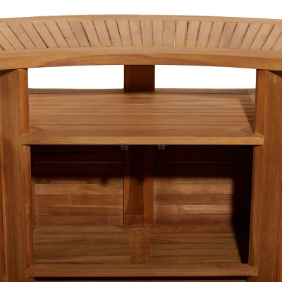 Patio Bar Table Teak - Olivia & May 17 Patio Bar Table Teak - Olivia & May - Image 17