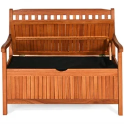 Costway 42'' Storage Bench Deck Box Solid Wood Seating Container Tools Toys W/Backrest 17 Costway 42'' Storage Bench Deck Box Solid Wood Seating Container Tools Toys W/Backrest -Deals Patio Elegance Store GUEST 166e6e3d fc9e 4cc0 b96e 26a0613eeb9b
