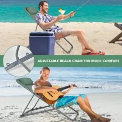 Tangkula 2 PCS Beach Chair Lounger Reclining Folding Chair W/3-Position Adjustable Backrest Blue/Orange/Green 14 Tangkula 2 PCS Beach Chair Lounger Reclining Folding Chair W/3-Position Adjustable Backrest Blue/Orange/Green -Deals Patio Elegance Store GUEST 16ac02d1 a488 4772 8d1e 5618ce6a5385