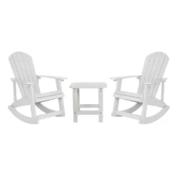 Flash Furniture Set Of 2 Savannah All-Weather Poly Resin Wood Adirondack Rocking Chairs With Side Table 24 Flash Furniture Set Of 2 Savannah All-Weather Poly Resin Wood Adirondack Rocking Chairs With Side Table -Deals Patio Elegance Store GUEST 1717ecd0 678b 4b53 8bc1 4806cd9ab273