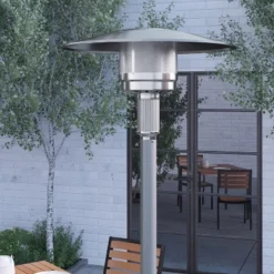 Merrick Lane Stainless Steel 7.5' Tall 40,000 BTU Outdoor Propane Patio Heater With Wheels -Deals Patio Elegance Store GUEST 17c67b8a b9de 4df1 8884 323b704546b8