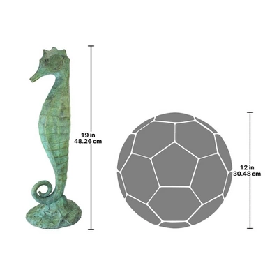 Design Toscano Seahorse Bronze Garden Statue 3 Design Toscano Seahorse Bronze Garden Statue - Image 3