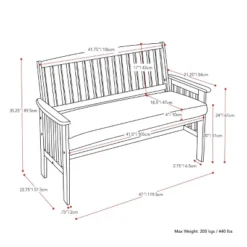Outdoor Bench - Whitewash - CorLiving 15 Outdoor Bench - Whitewash - CorLiving -Deals Patio Elegance Store GUEST 193a8b94 0564 455c b156 7b043586ed2f 1