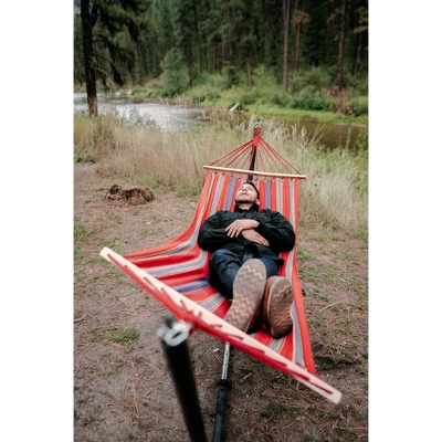 Stansport Bahamas Cotton Blend Hammock 78" X 37" - Red 4 Stansport Bahamas Cotton Blend Hammock 78" X 37" - Red - Image 4