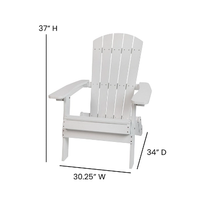 Emma And Oliver Set Of 2 Indoor/Outdoor Folding Adirondack Chairs With Side Table 6 Emma And Oliver Set Of 2 Indoor/Outdoor Folding Adirondack Chairs With Side Table - Image 6