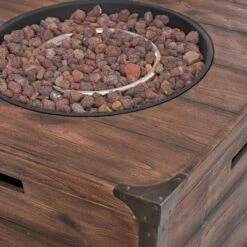 Hampton 5pc Wood & Wicker Club Chair Set With Fire Pit - Christopher Knight Home -Deals Patio Elegance Store GUEST 1c05dda0 7336 4bdb 8bf8 a2a2241e9ee7