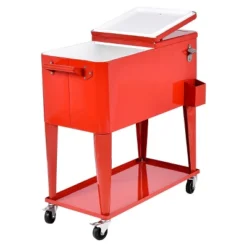 Costway 80-quart Cooler Beer Cart Outdoor Entertaining Rolling Party Steel Bar Bistro -Deals Patio Elegance Store GUEST 1c6a2ceb a9d2 4d57 9b3e dc18990d814d
