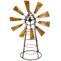 Sunnydaze Decor Sunnydaze Golden Metal Windmill Outdoor Garden Art Statue - 26 In. -Deals Patio Elegance Store GUEST 1d1d5650 f3c1 4f32 af89 e084a1b9cc59
